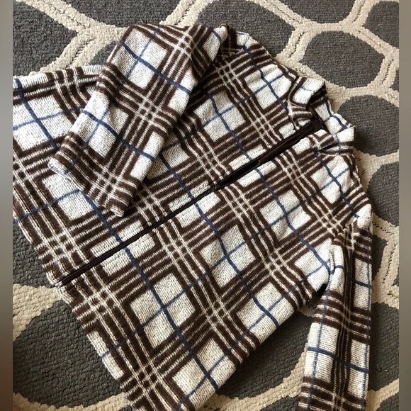 Avon Studio 1886 plaid zip up jacket sweater - Picture 6 of 8